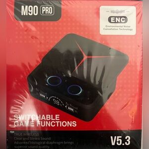 Red True Wireless Gaming Earbuds with ENC